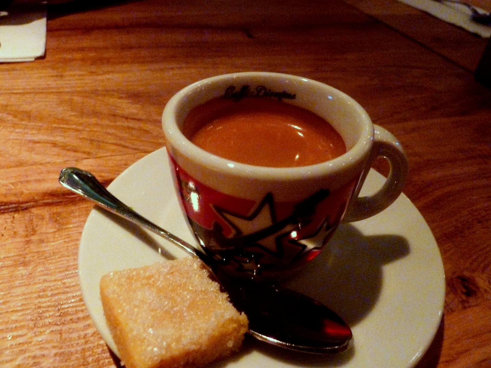 P1200968.JPG Espresso and a small butter cookie before desserts