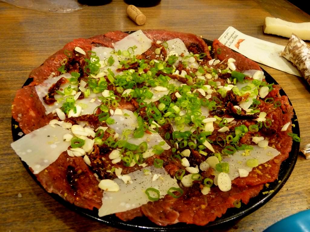 Parmesan, green onions, sun dried tomatoes, almonds and hazelnut oil