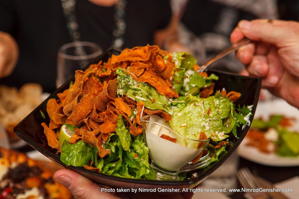Mixed lettuce, arugula, baby greens, sweet potato crunch and parmesan served with the House dip. I think it was a nice salad for a meat meal, light and green with some texture - the crunchy bits of sweet potato was a nice touch.