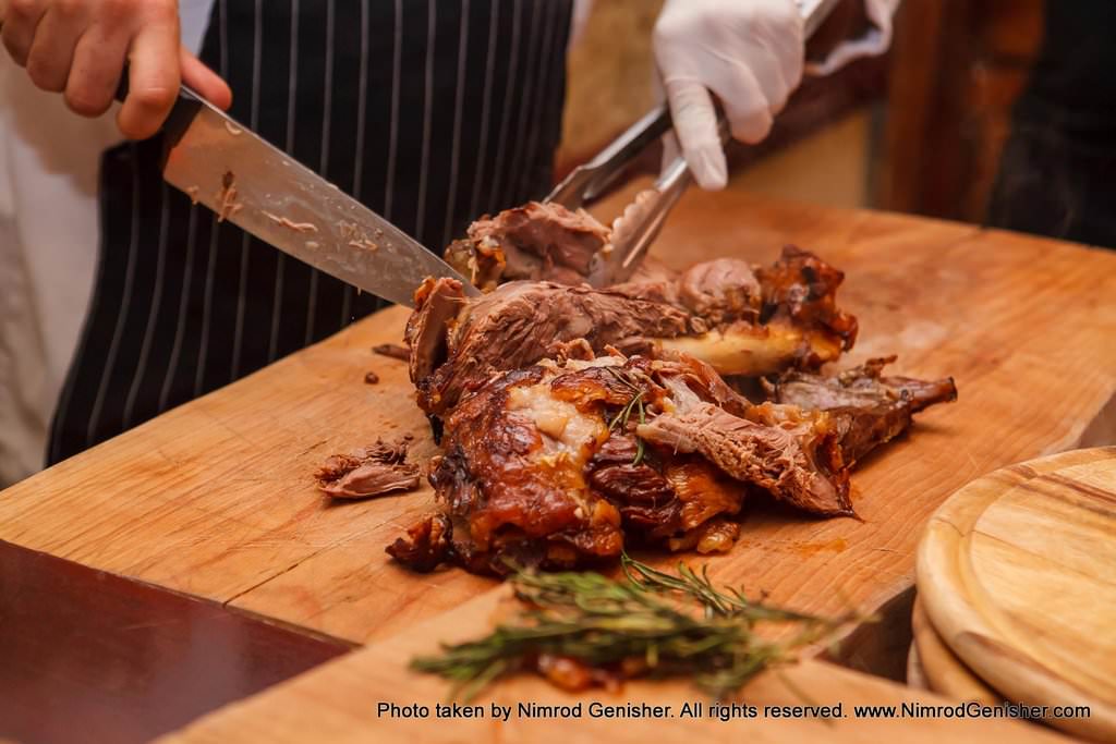 Marinated whole Leg of lamb in fresh IPA beer and smoked maple rosemary aroma