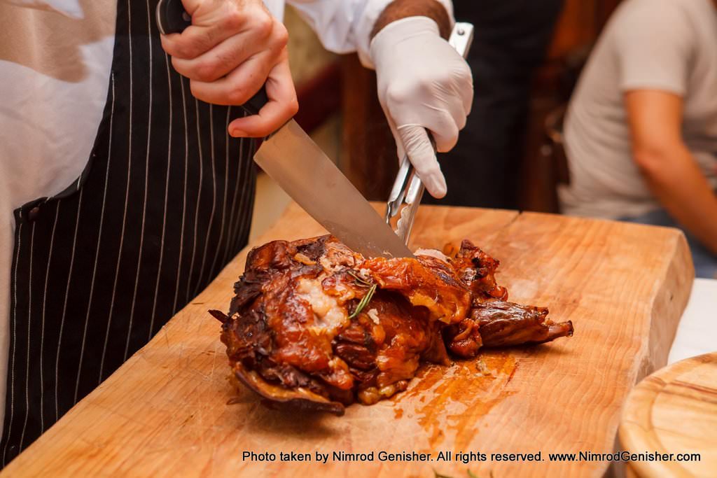 Marinated whole Leg of lamb in fresh IPA beer and smoked maple rosemary aroma