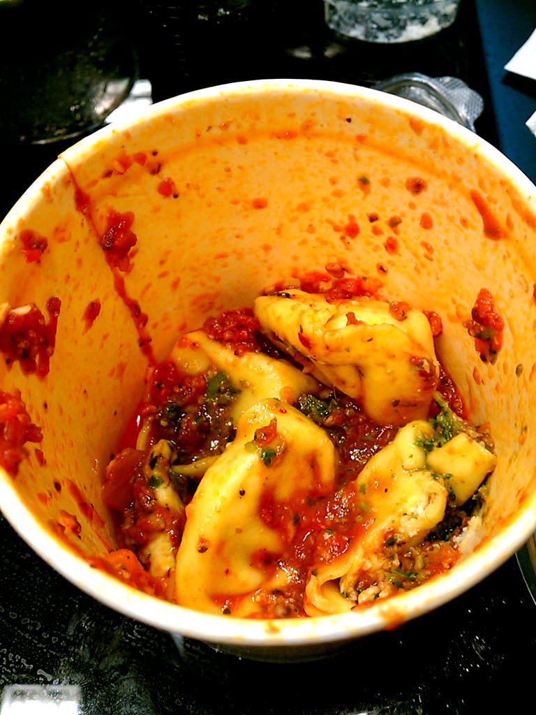 I think it was a decent pasta dish, I liked it. The salad was light and refreshing. I would order it again!