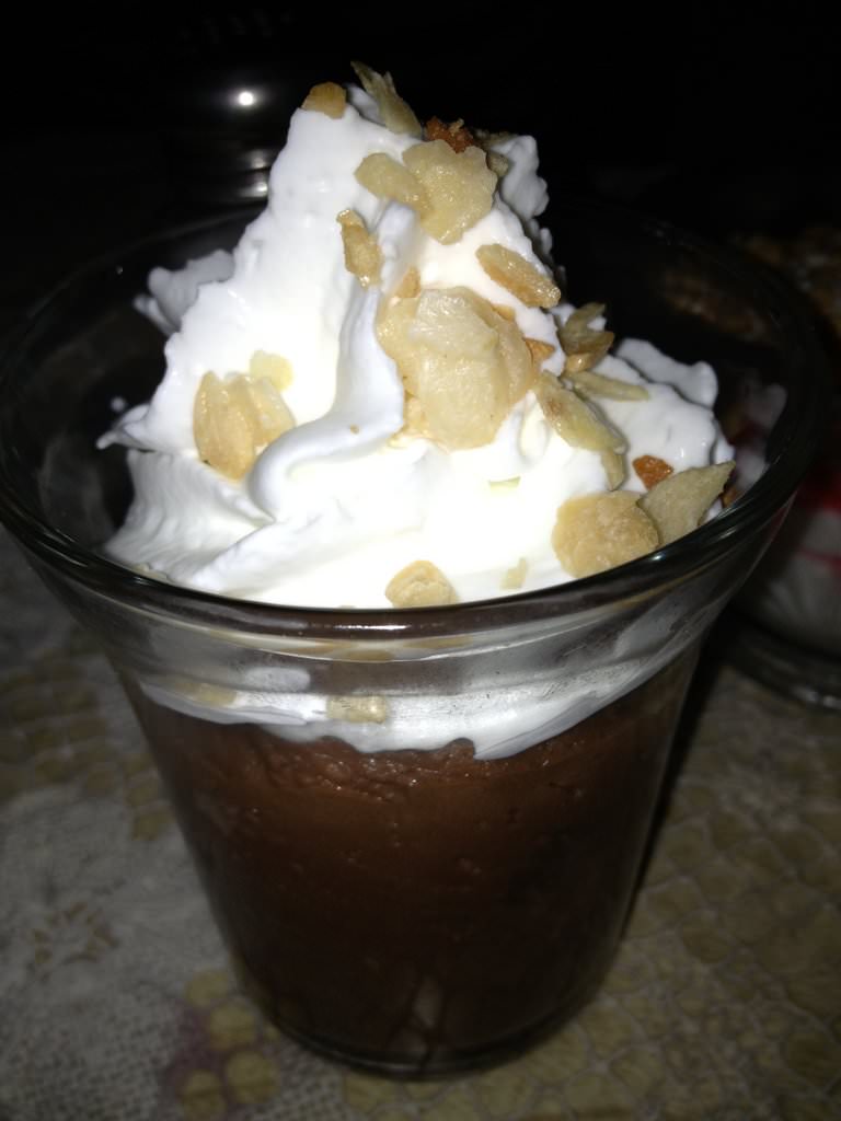 IMG_0139.JPG Chocolate Mousse, Amaretto, whipped cream and Candied almonds (32NIS) For me it was a simple chocolate mousse with whipped cream, didn't taste the Amaretto nor the candied almonds. It was okay as a chocolate mousse.