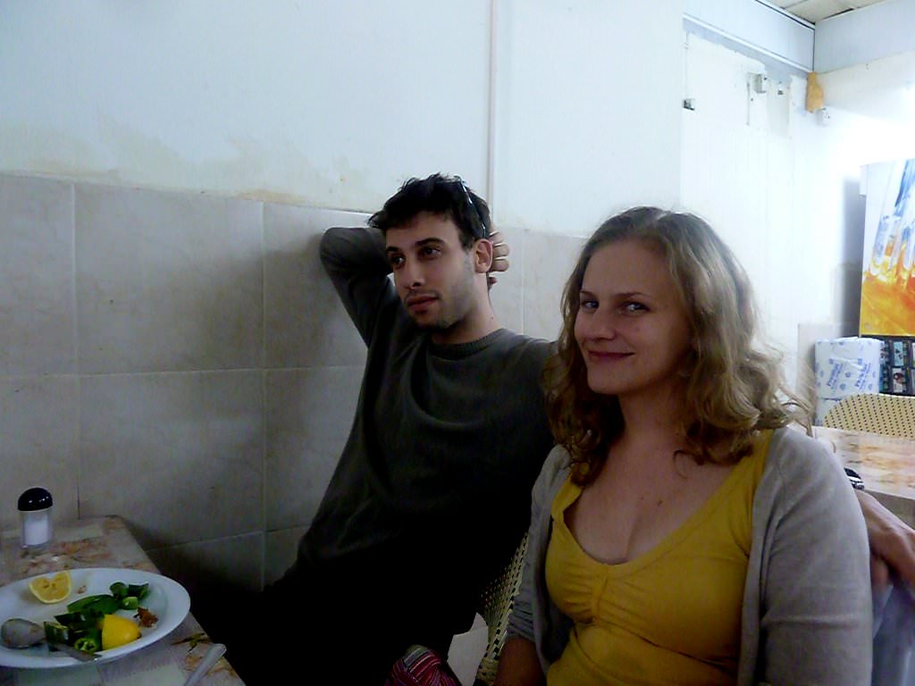 Our first Sudanian meal in the first Sudanian restaurant in Tel-Aviv