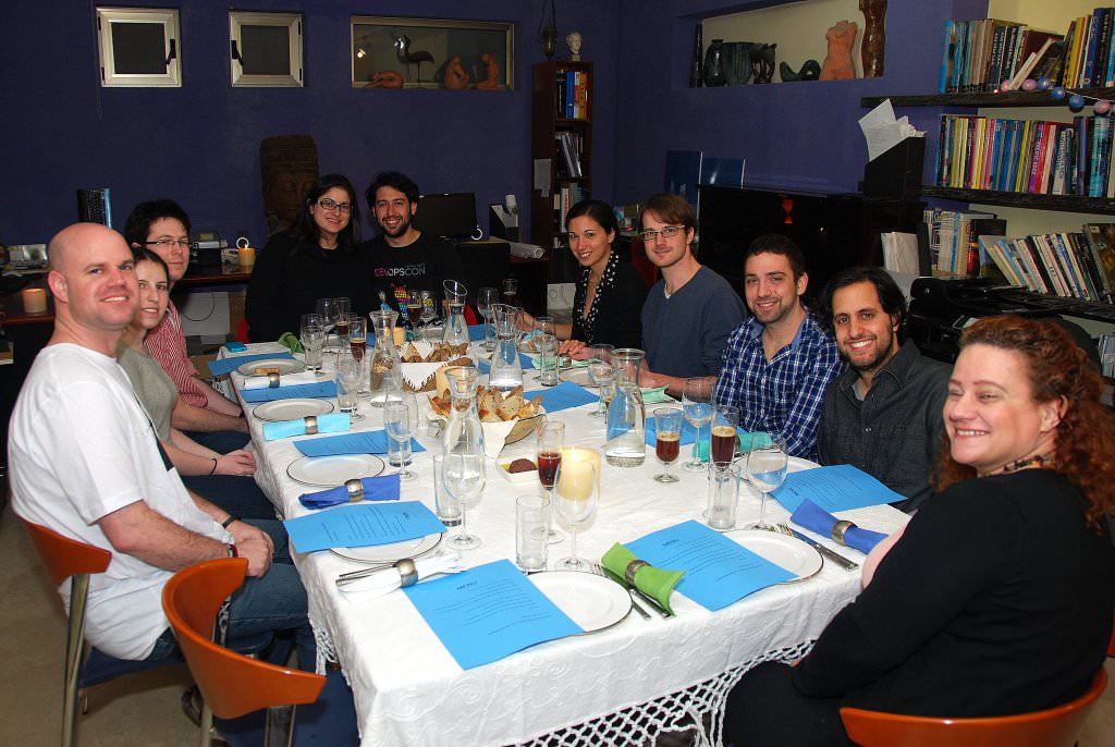 Round two diners ready to get their meal started