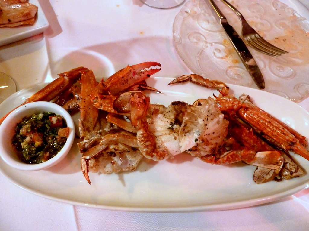 200g Blue swimmer crab with chimichuri (36 NIS). I like eating with my hands, I like working for my bite and I love crab. Simple yet exactly what we needed to finish this meal. The chimichuri was redundant and overpowering the delicate flavor of the crab.