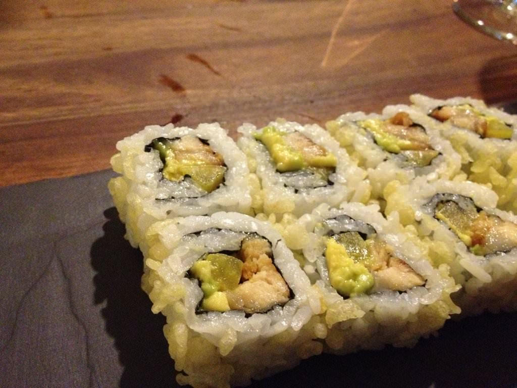 Smoked Tilapia, teriyaki, avocado, Japanese radish