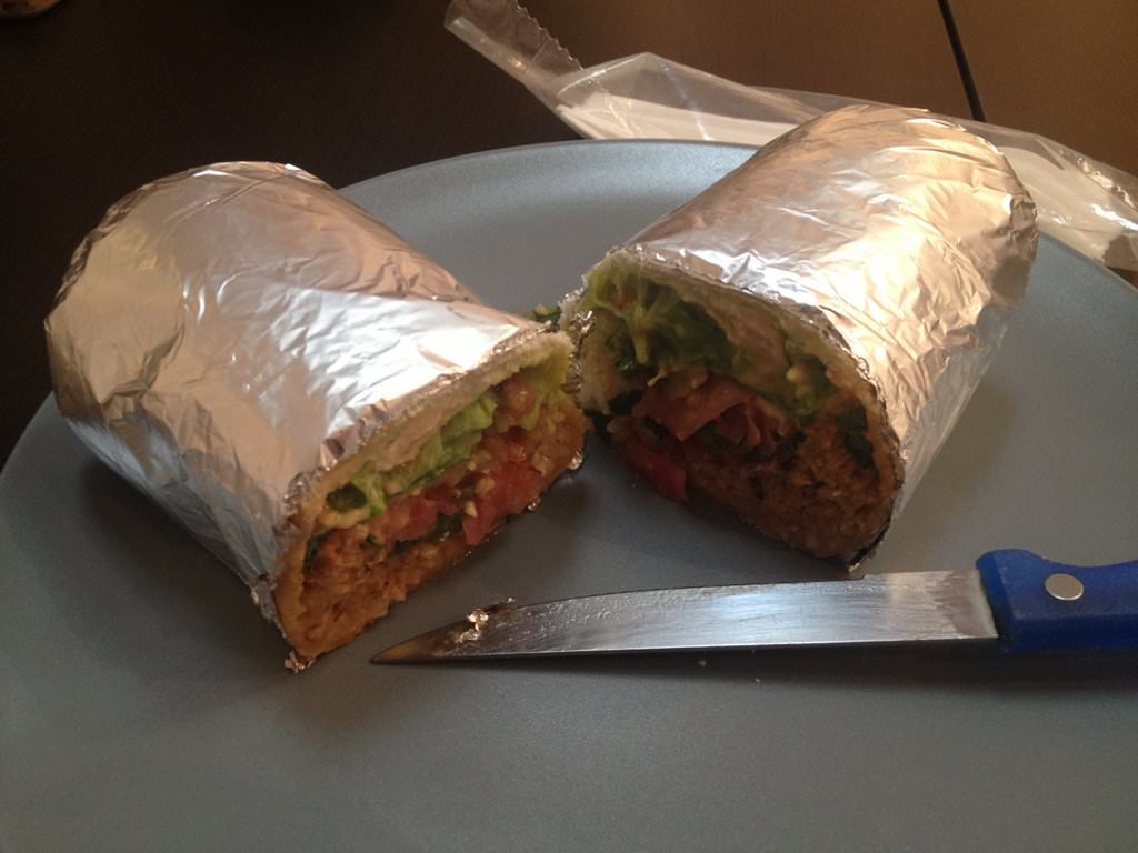 The Burrito with pulled pork and everything but corn inside (38 ILS). I like my Mexican food spicy.