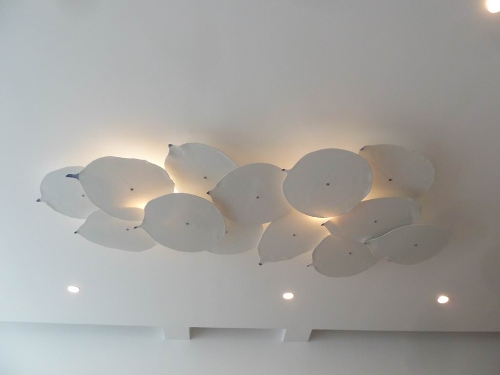 Minimal decor, I loved this ceiling light cover.