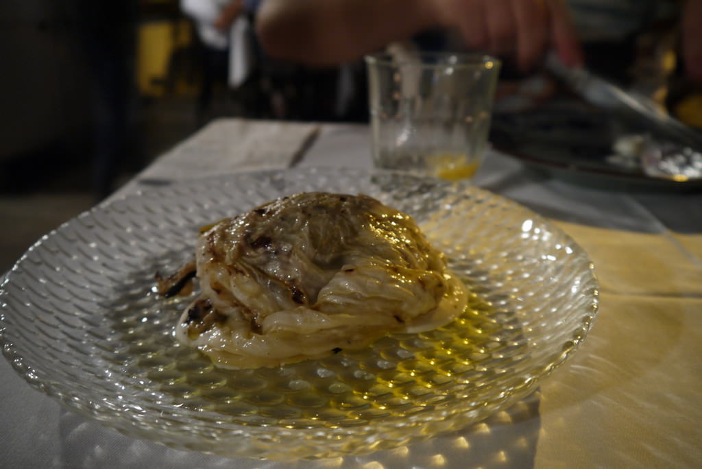 Grilled Octopus and Pickled Arab Cabbage (59 ILS). Not a pretty dish but had some sort of Magic.